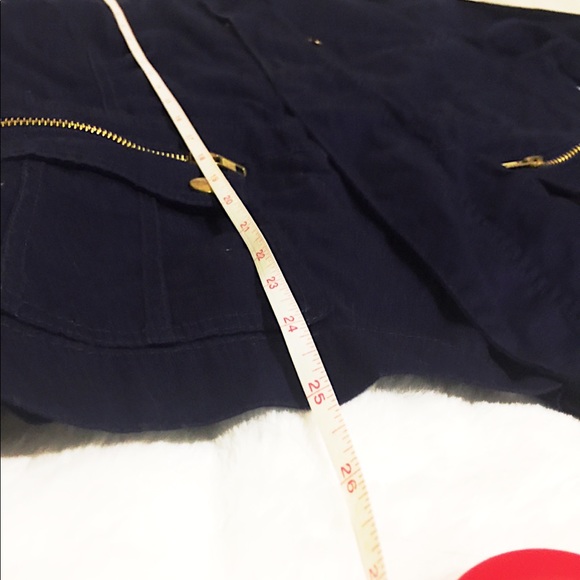 Military Fashion Jacket, Light Weight Navy & Gold - Picture 6 of 8